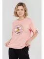 tricou cu maneci scurte pt. femei Fundango Nandelit T-shirt roz 1