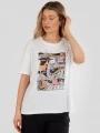 tricou cu maneci scurte pt. femei Fundango Nissa T-shirt alb 1