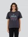 tricou cu maneci scurte pt. femei Fundango Sunshine Surf-T negru 1
