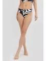chiloti bikini pt. femei Fundango Sahara Mid Waist Full Bottoms negru 1