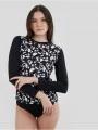 lycra cu maneci lungi pt. femei Fundango Loren Long Sleeve Rashguard negru 1